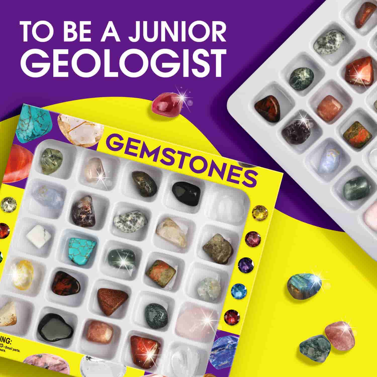 STEM Rock Mineral Gem 25 pcs Gemstones - EDUMAN