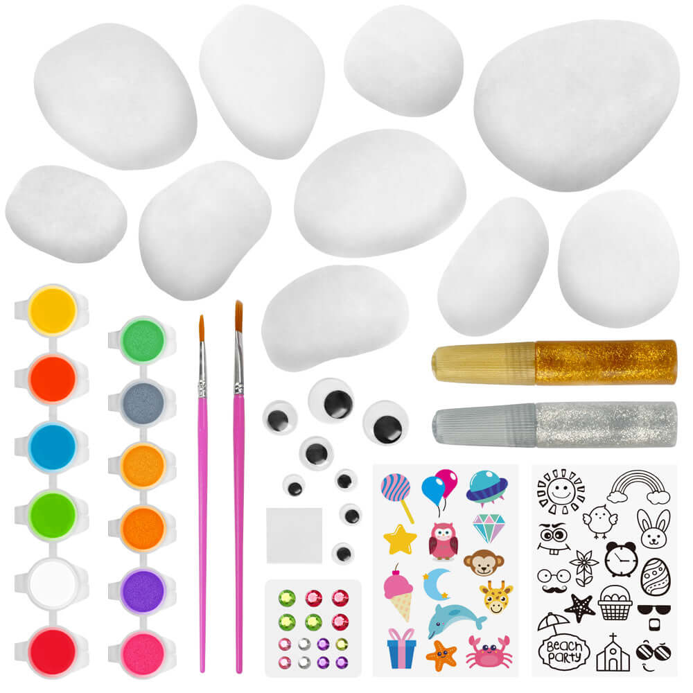 STEM Rock Painting Kit for Kids - Arts and Crafts Painting Rock Supplies EDUMAN.