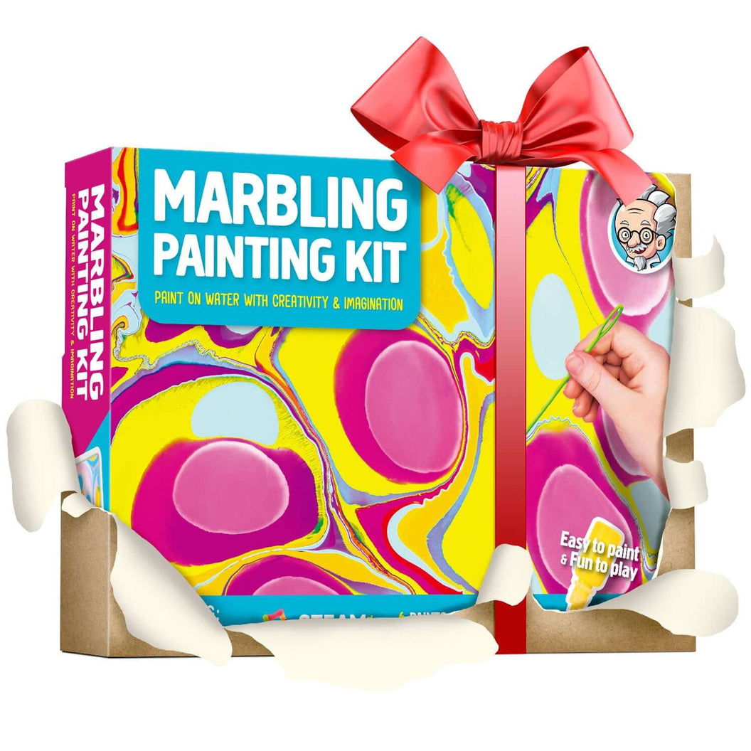 The Best Crafts Marbling STEM Paint Kit for child's gift EDUMAN.