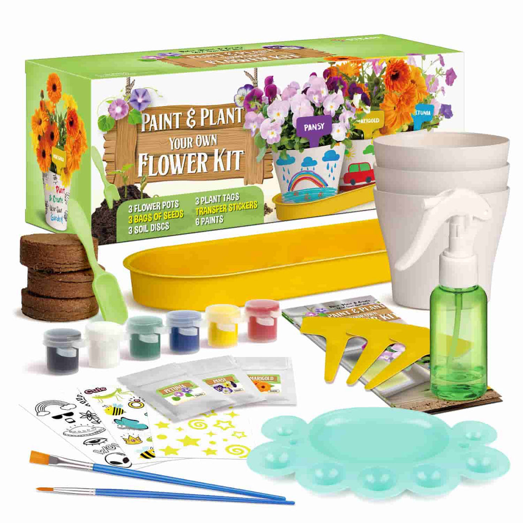 Paint & Plant Flower STEM Growing Kit for Kids EDUMAN